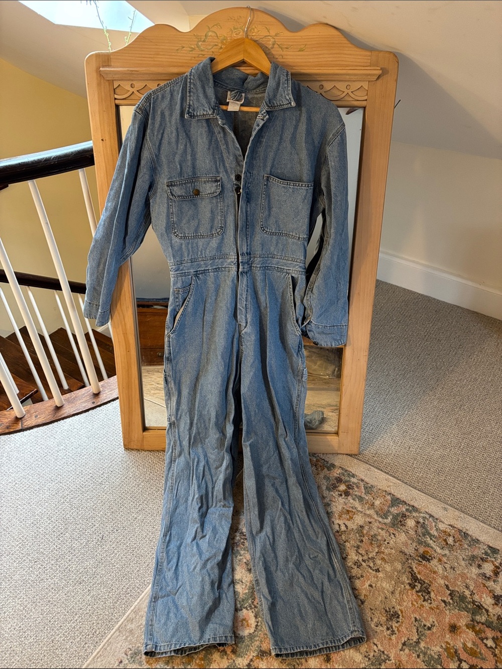 Denim Utility Jumpsuit - Light Blue